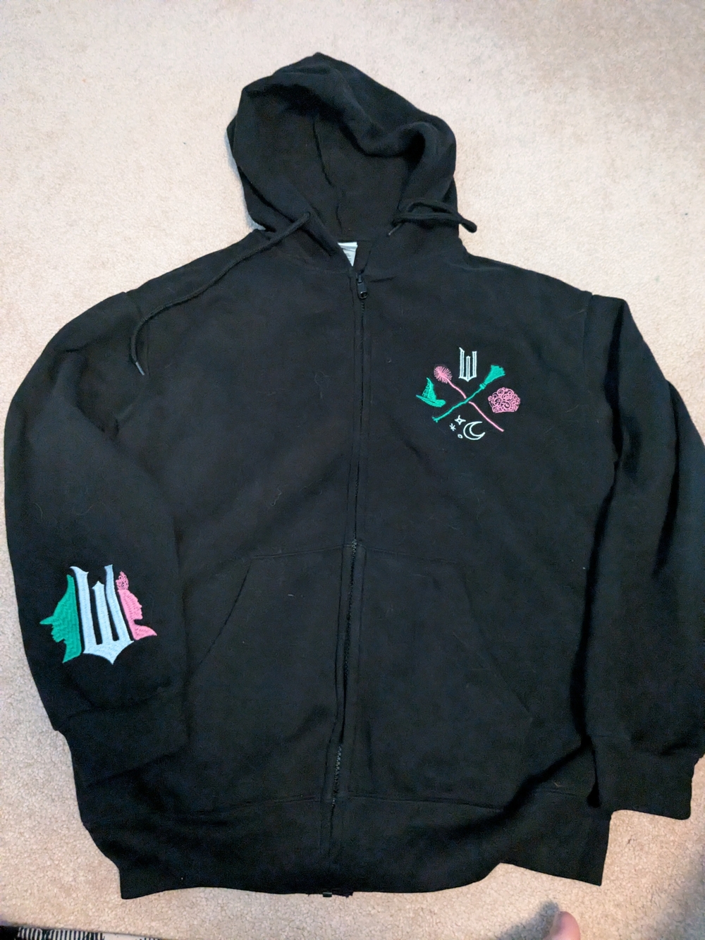 Wicked Black Zip Up Hoodie